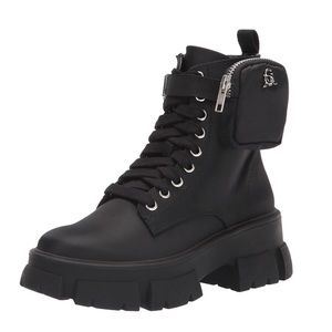 Steve Madden Thora-P Black Combat Boots